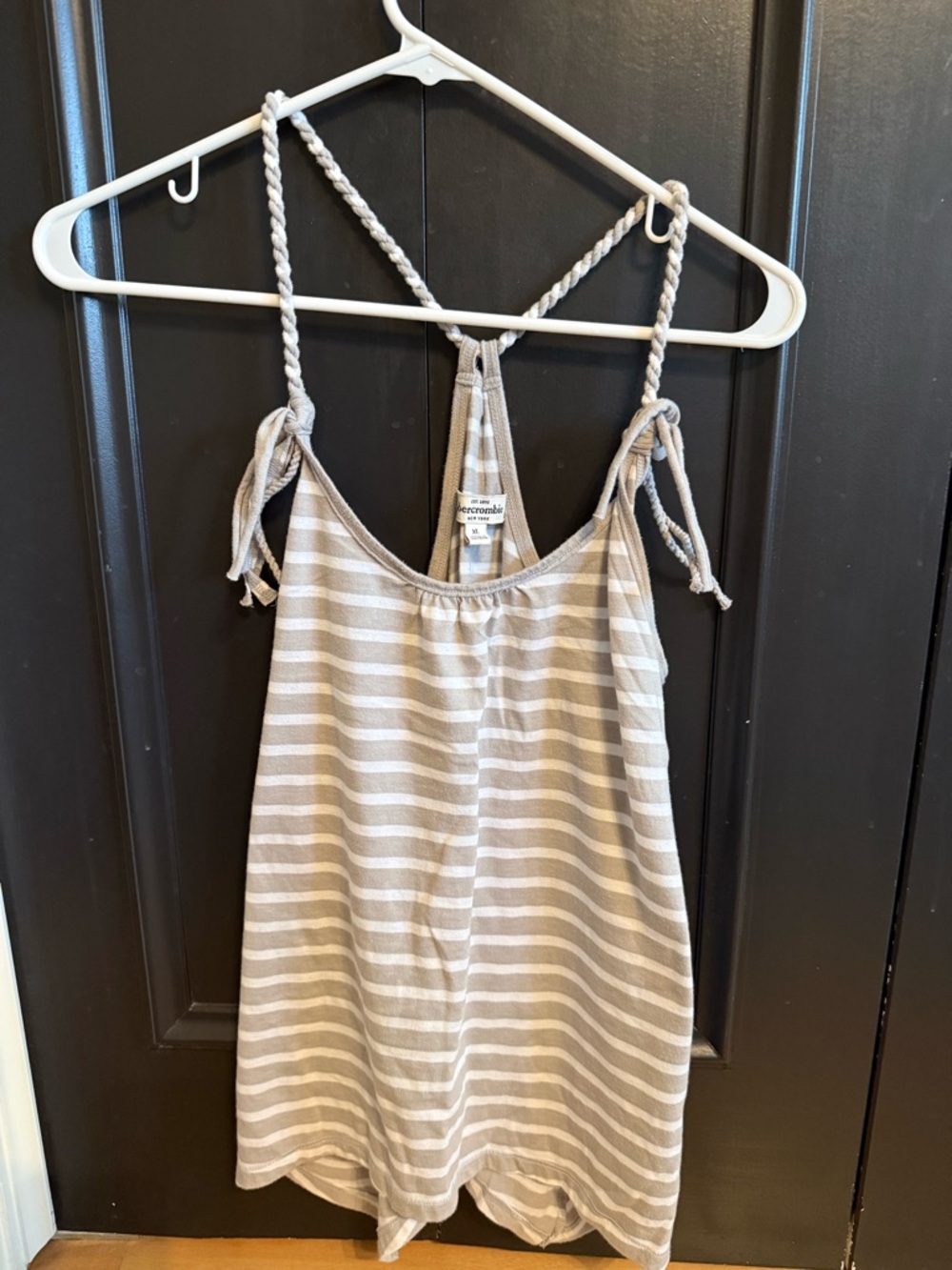 Abercrombie & Fitch Beige and White Striped Rope-strap One-Piece